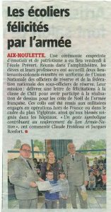Le Colonel Jacques Ronfort de CiDAN impliqué dans cette action auprès des jeunes du Pas de Calais